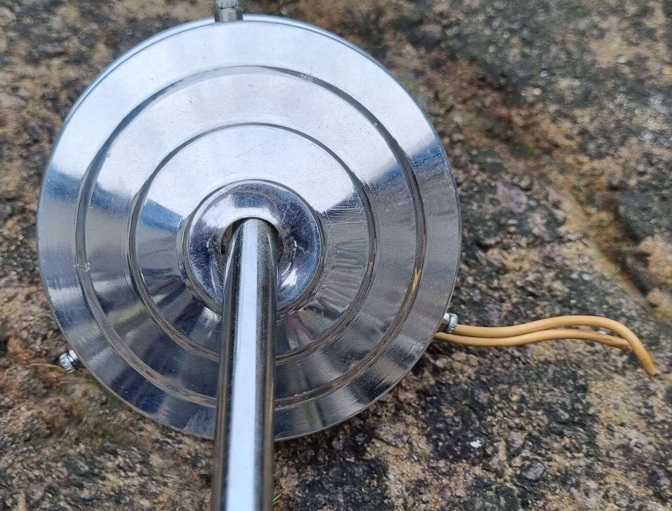 UFO pendant light, vintage, 3 globes, space age, 70s