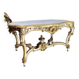 Mid-period table Napoleon III in painted and gilded wood