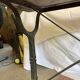 Table de bistrot provencal base cast iron marble top early twentieth century