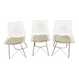 Three chairs in the style of Harry Bertoia