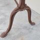 Restaurant bistro table in oval marble and decorated cast iron bases -1m51
