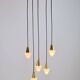Glass and Brass Cascade Pendant Lamp by Schmidt Leuchten, 1970s