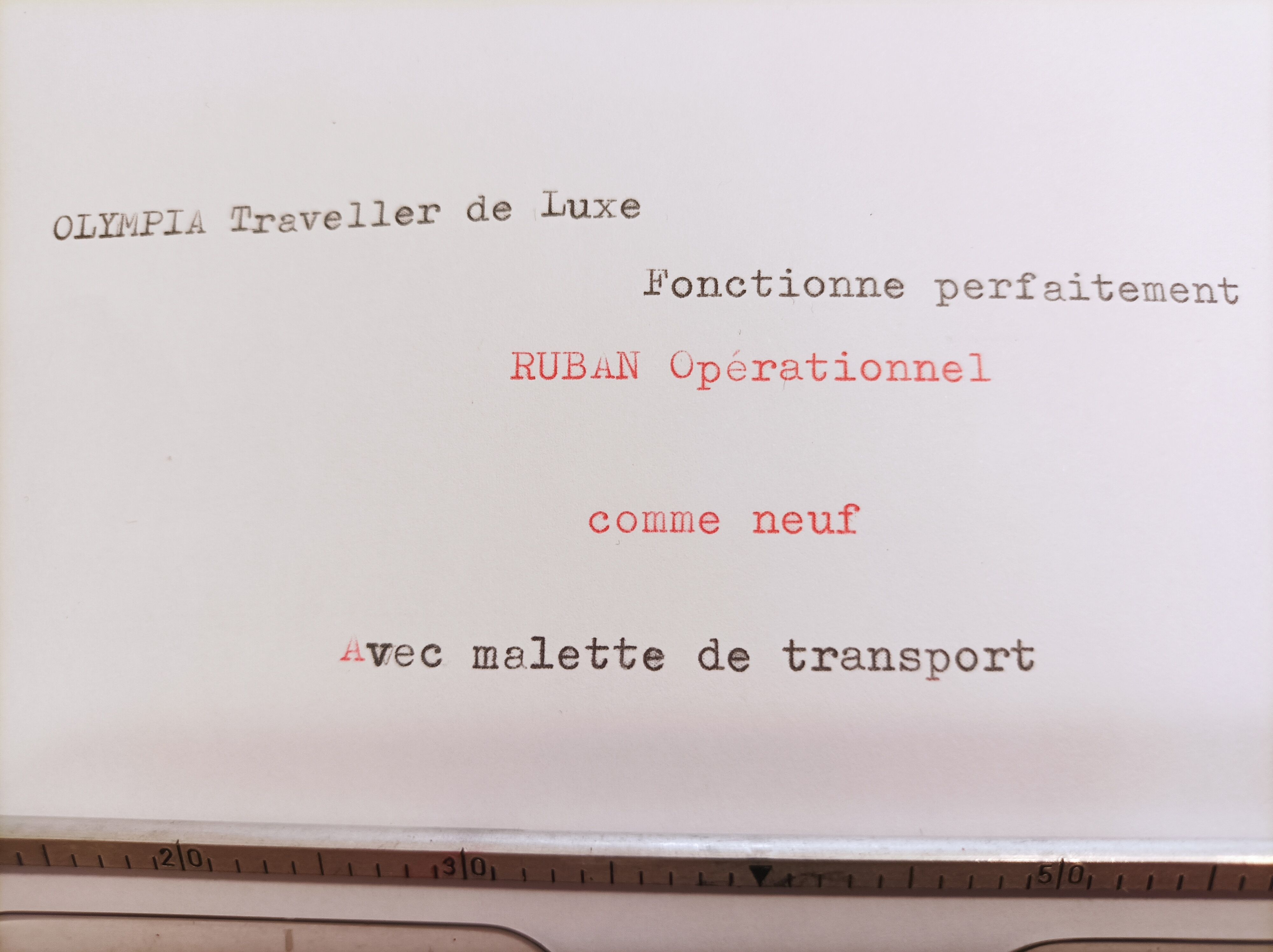 Olympia traveller orange luxury typewriter