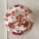 Vase made of glass paste of red beige and brown color
