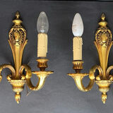 Paire d’appliques en bronze doré
