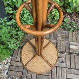 Vintage rattan parrot coat rack 1970