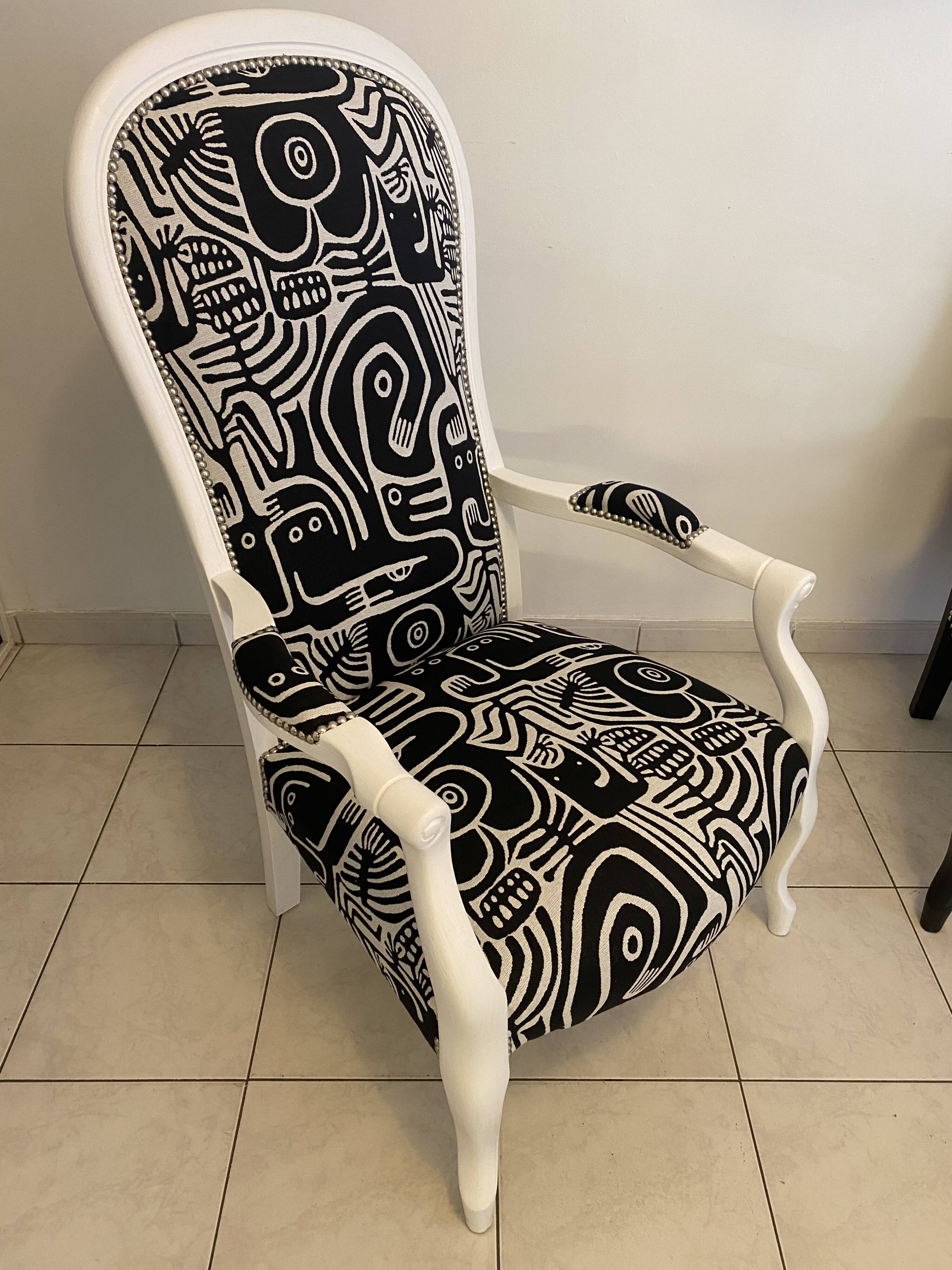 Fauteuil Voltaire, restauré