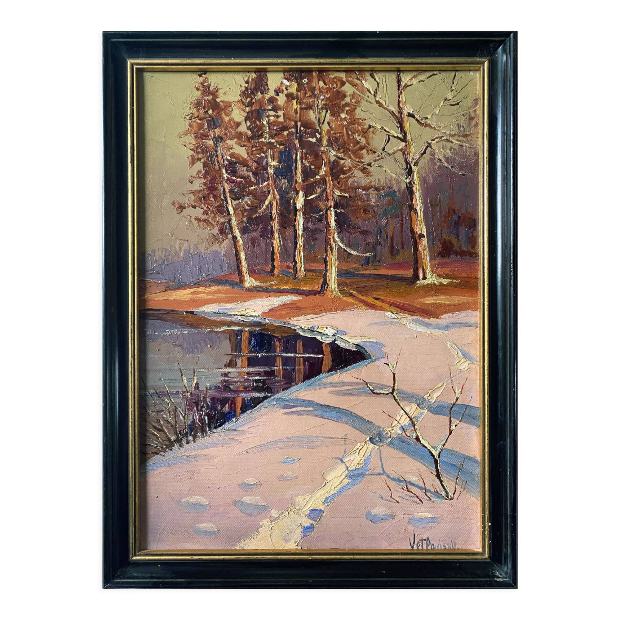 Russian school painting oil on canvas signed