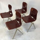 Lot of 4 vintage chairs Galvanitas S22 in the Netherlands