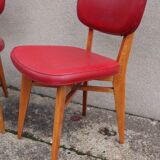 Pair of chairs type red skai bistro