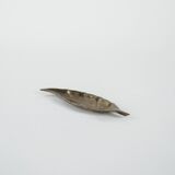 Metal leaf-shaped platter, Italian design, 1980s, made in Italy