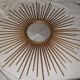 Chaty Vallauris sun mirror in gilded metal of 71 cm signed 50's / 60's