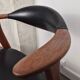 Teak chair with faux leather, model 49 by Erik Kirkegaard for Høng Møbelfabrik, Denmark, 1960.