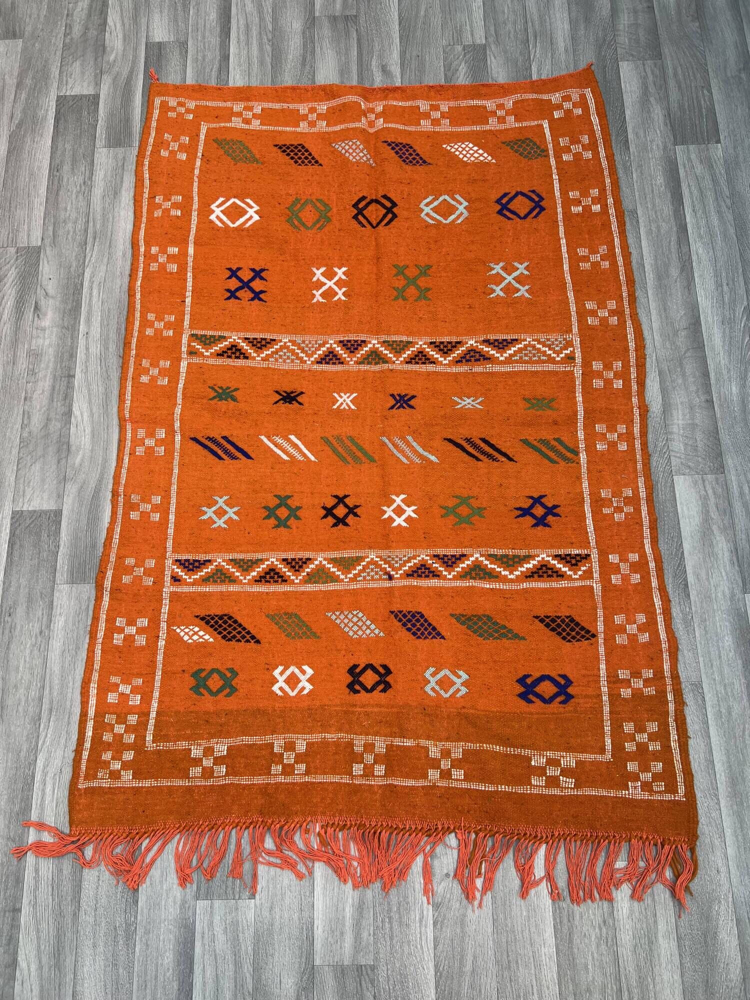 Moroccan Hanbal rug, handwoven kilim, Moroccan Berber tribal rug, Boho rug, Berbè rug