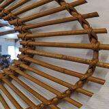 Rattan eye mirror from the 50s/60s