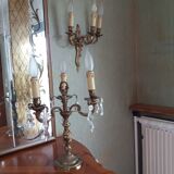 Girandole solid bronze and crystal grapevines