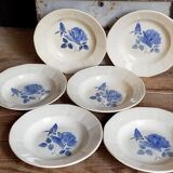 Six earthenware plates of Digoin and Sarreguemines 40s