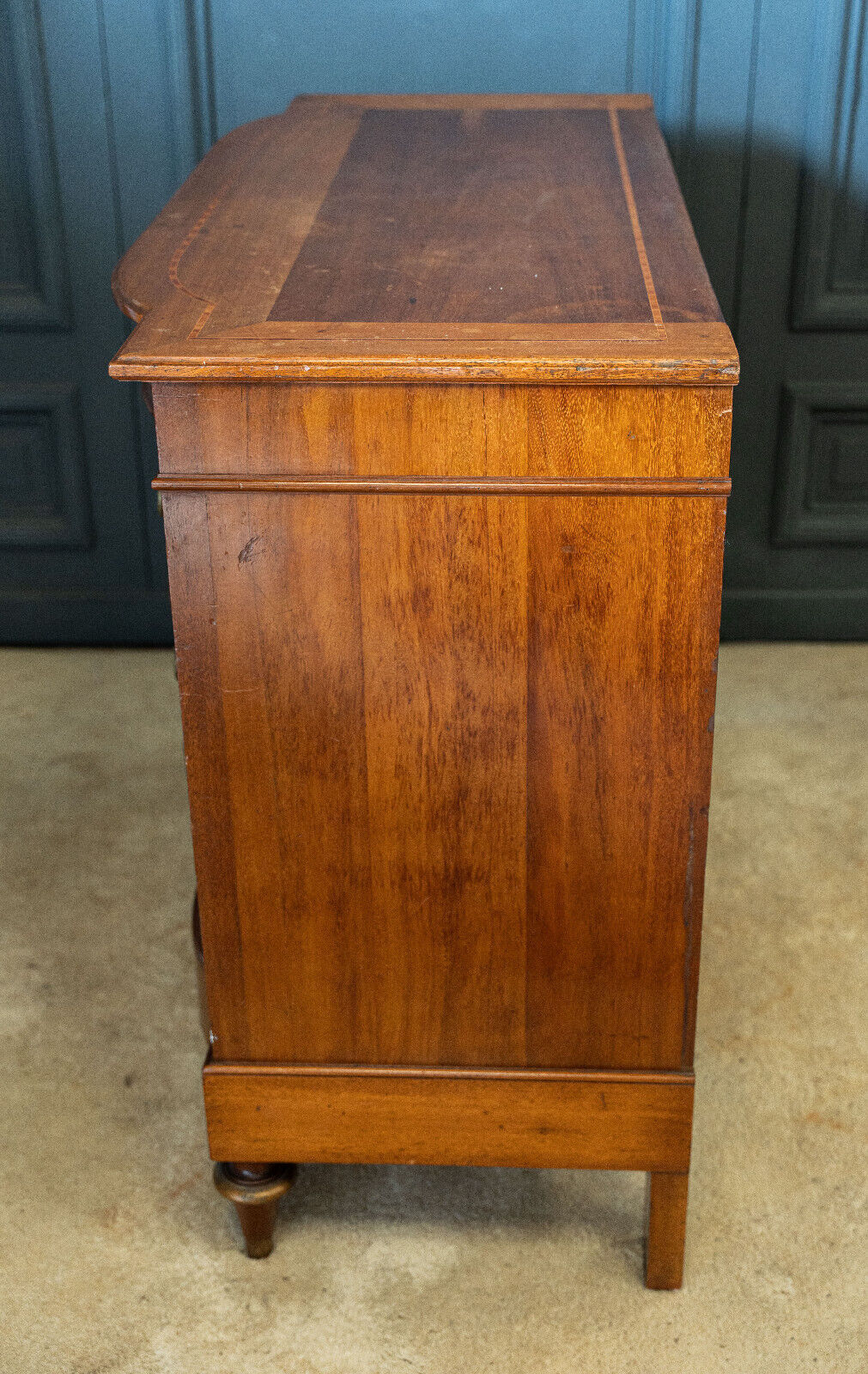 Chest of drawers 1900 Louis XVI style Marquetry 5 drawers