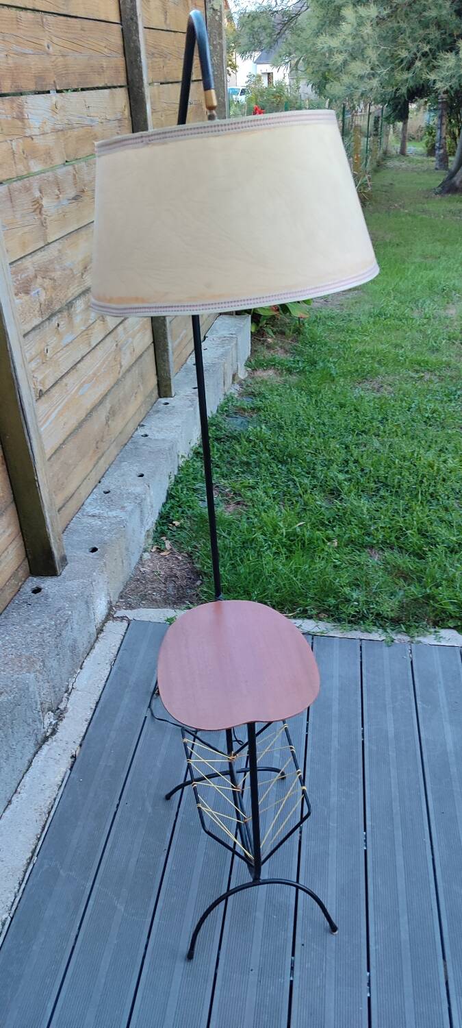 Magazine rack floor lamp, 50s-60s