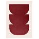 Abstract painting 50x70cm wine red signed Eawy