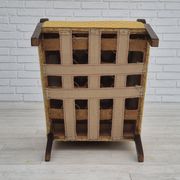 1950s, Danish design, armchair in original condition, furniture cotton/ wool fabric.