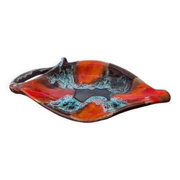Large flamboyant vallauris bowl – glazed ceramic – 1960s/70s