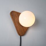 Lampe en rotin de style Space Age du milieu du siècle