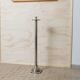 XXL vintage Art Deco candlestick - Chrome brass - Classic shape - Italy 1930s
