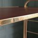 Vinyl record storage unit in gold metal & rosewood formica 1960
