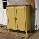 Renovated antique buffet – bright yellow
