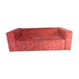 Canapé 3 places AGAR Panac Édition en velours blush