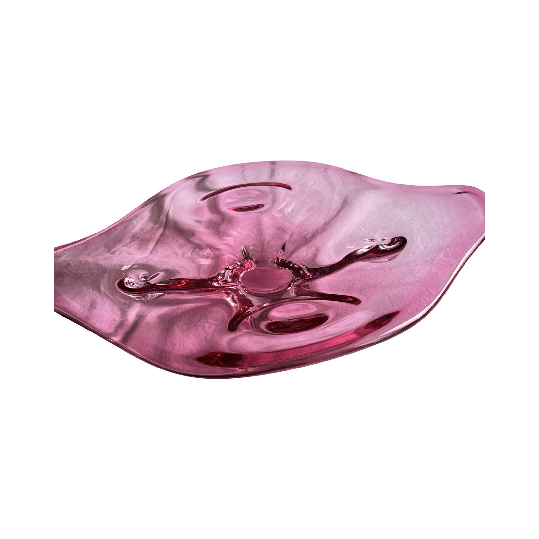 Large platter, designed by J. Hospodka, Chribska Sklarna, Czechoslovakia, 1