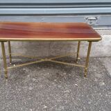 Brass and formica coffee table