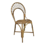 Bamboo chair, dining table chair, 1950s