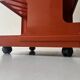 Multi-storage design serving trolley in orange abs, Stile italy 1970