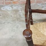 Vintage armchair in ash and cane