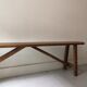 Rustic wooden bench, vintage 1960