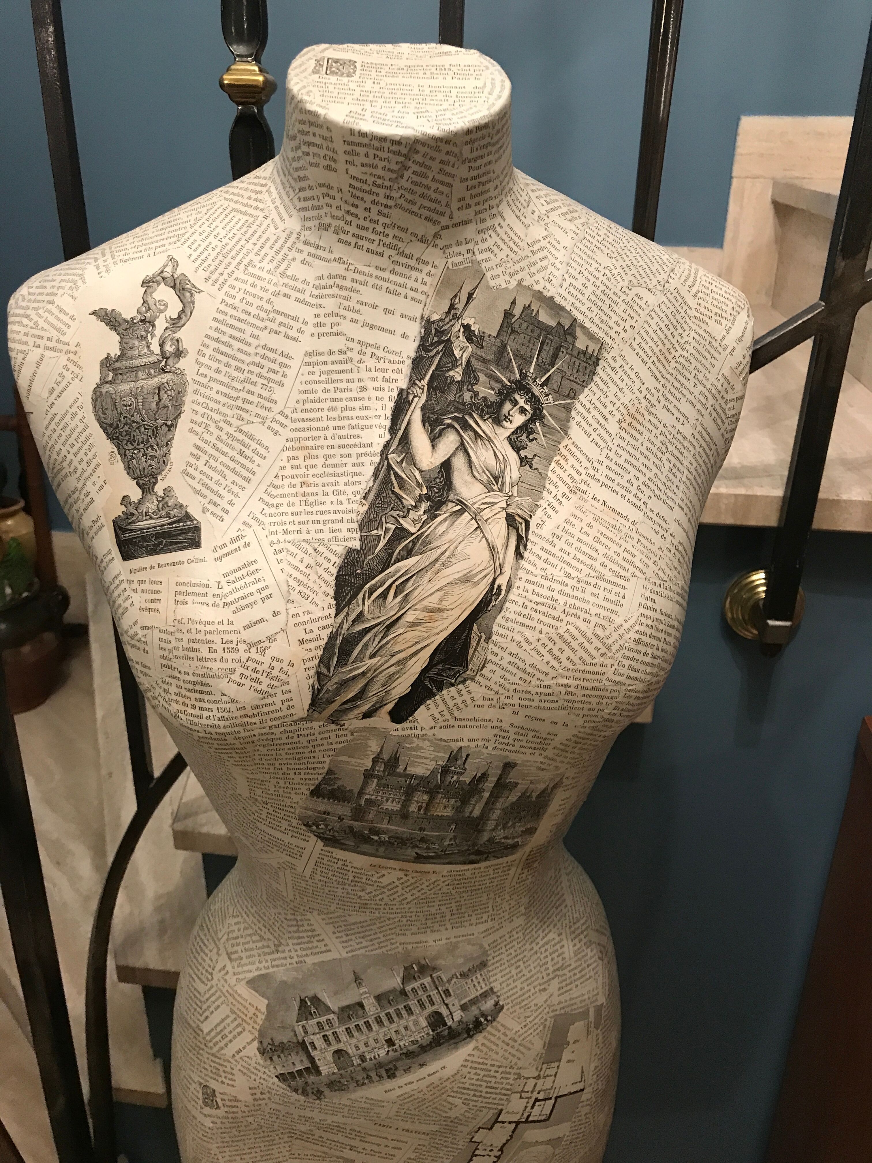 Buste de mannequin de couture Stockman vintage taille 38