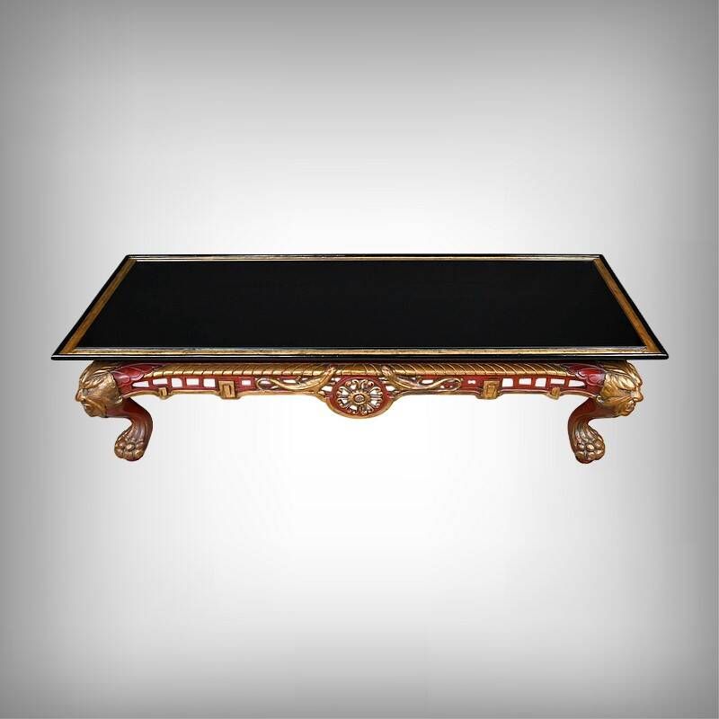 Large Imperial Coffee Table with Glass Top, China – 20th Century