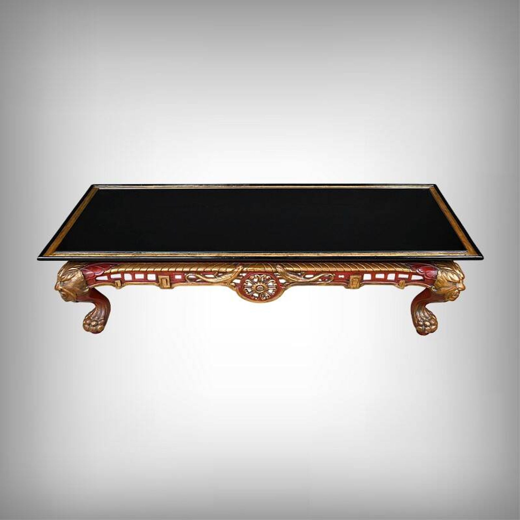 Grande Table Basse Impériale avec plateau de verre, Chine – XXe