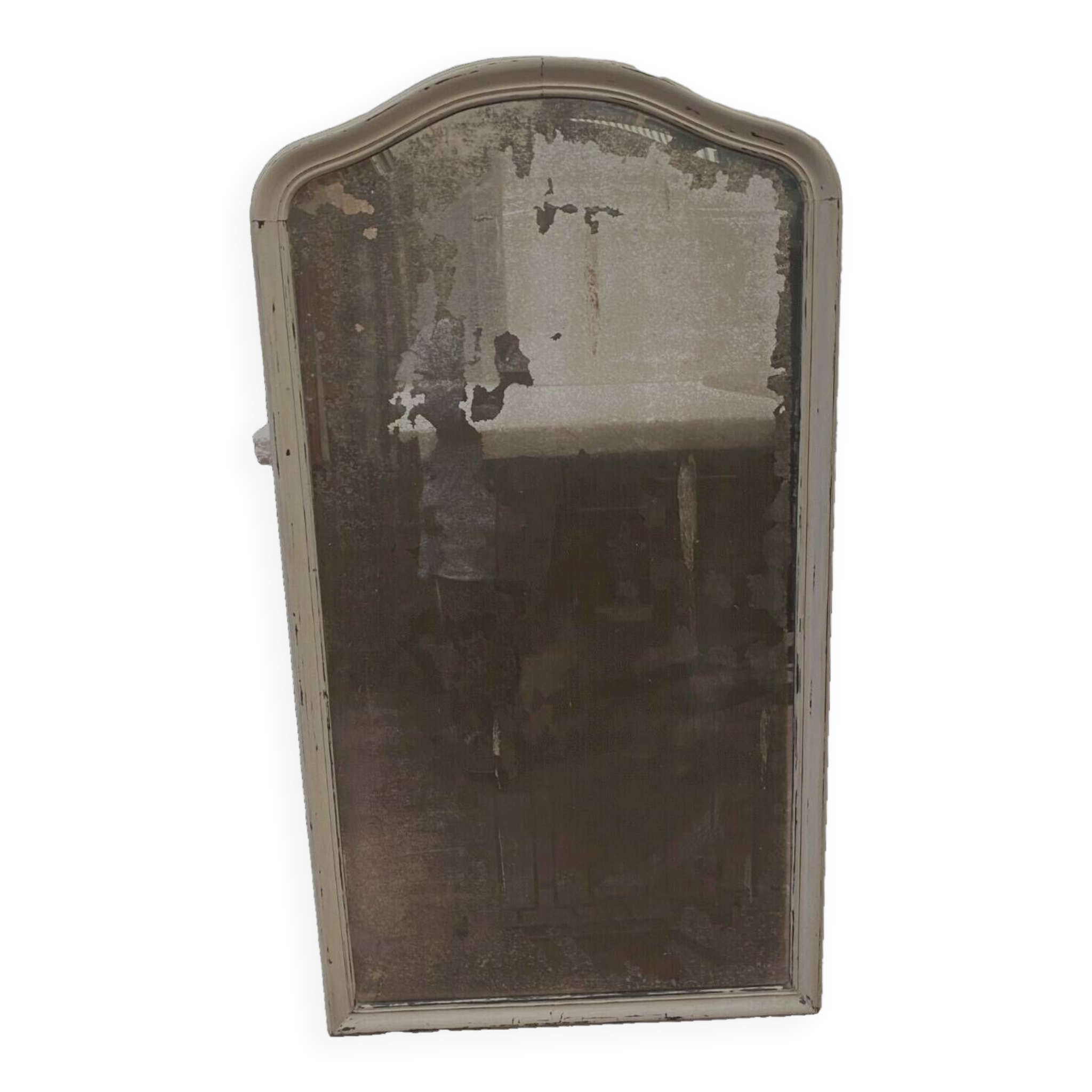 Louis Philippe mirror in wood and patinated stucco 19th century