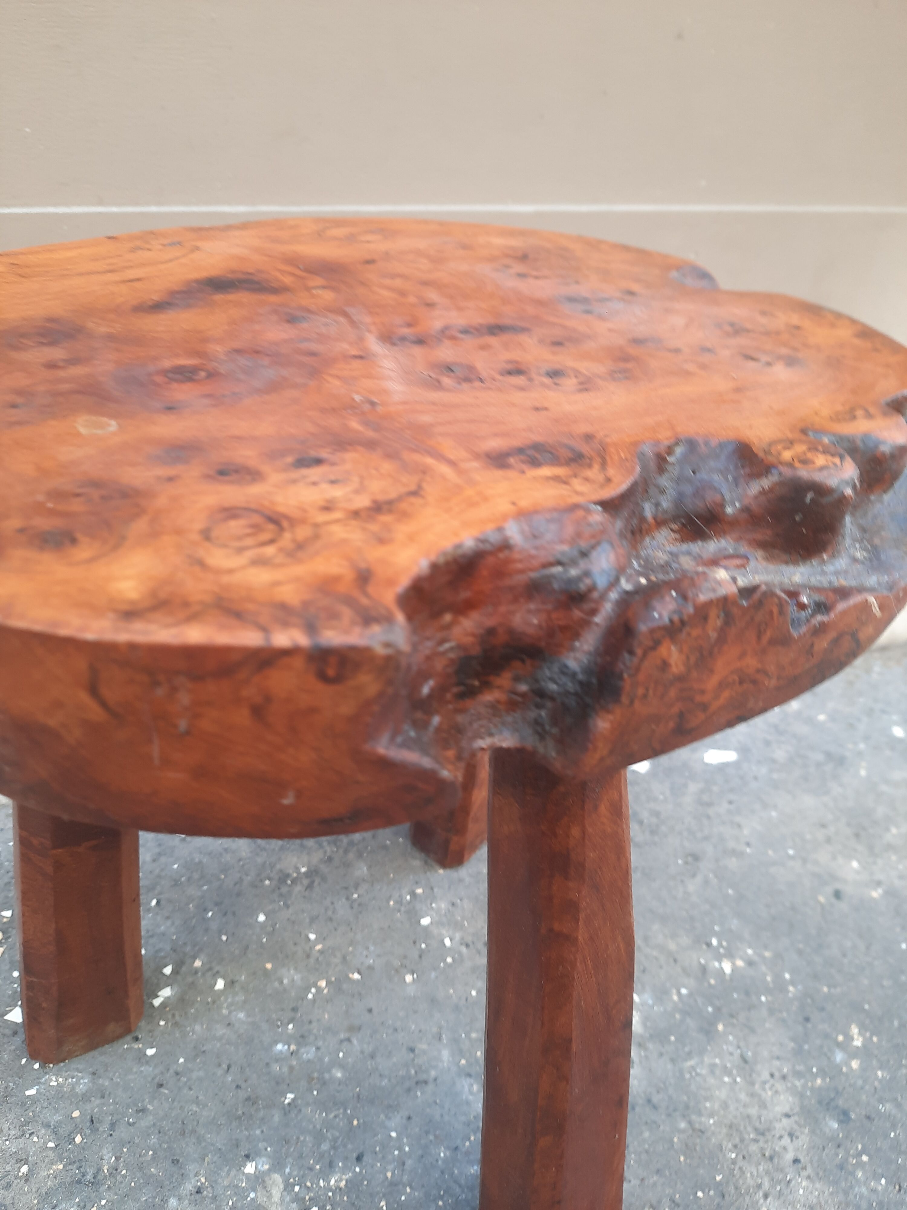 Brutalist style tripod stool