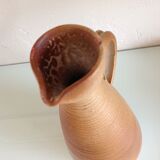 Conical soliflore vase in beige / vintage ceramic 60s-70s