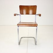 Restored Bauhaus Chrome Chair by Rudolf Vichr Prag, 1930s