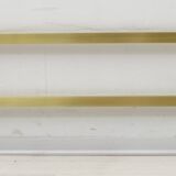 Mid-Century Modern Italian Gold Brass and Bronze Double Beb, 1970