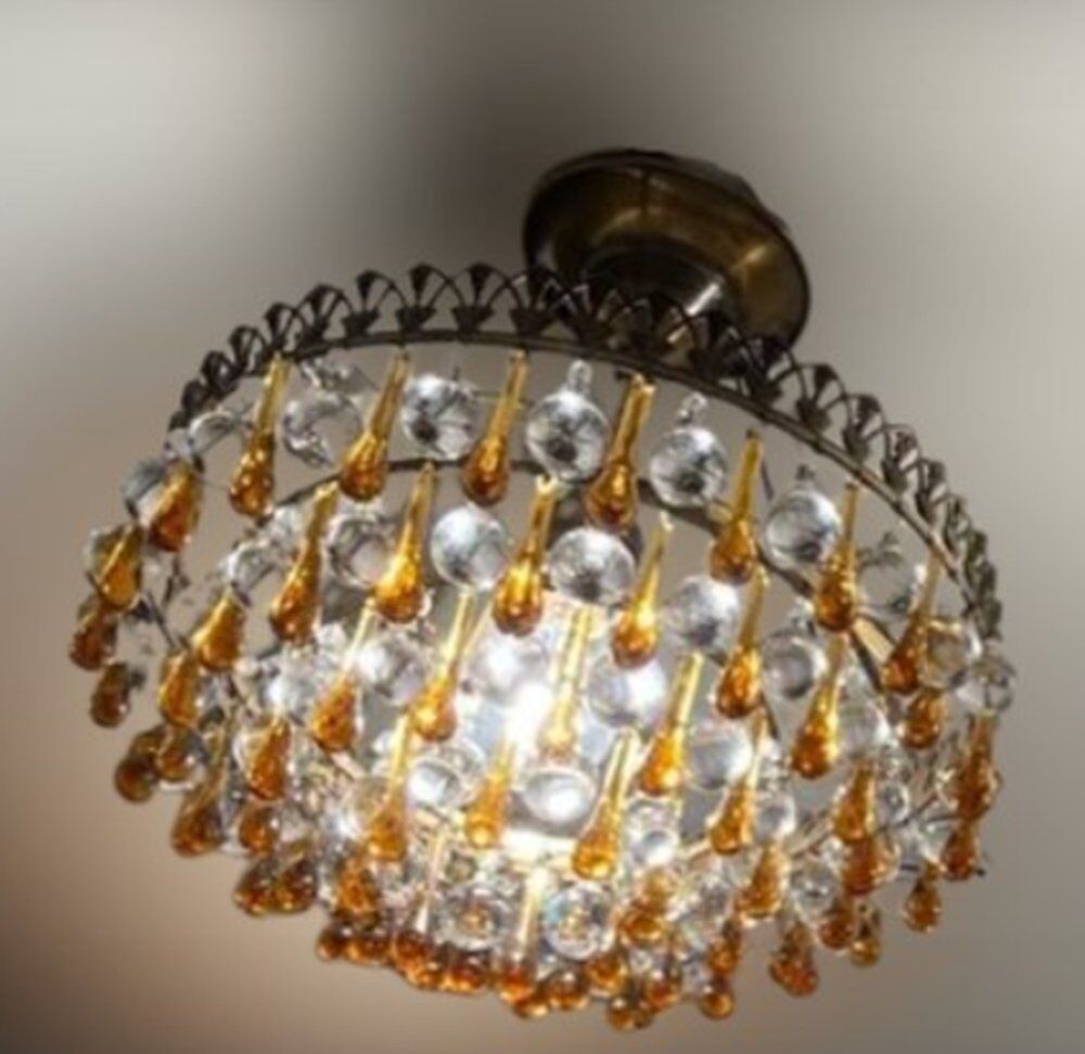 Vintage Murano crystal technology lamp, years 50