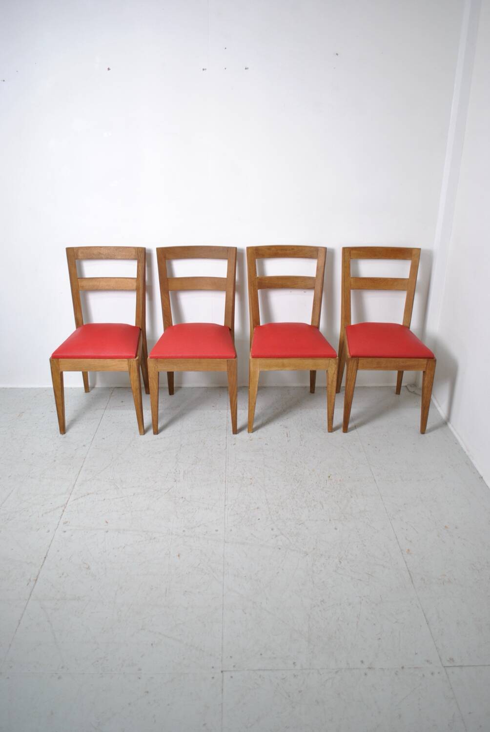 4 Solid oak chairs 1950