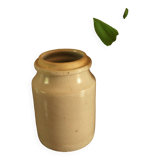 Vintage pink beige glazed stoneware pot