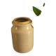 Vintage pink beige glazed stoneware pot