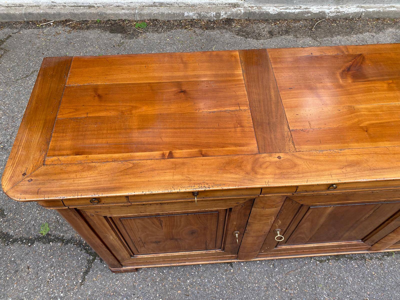 Louis Philippe solid oak sideboard with 3 drawers and 3 doors